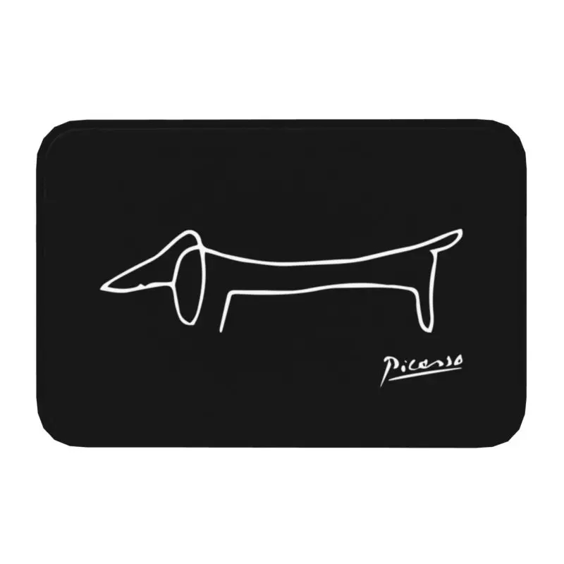 Custom Pablo Picasso Dachsund Dog Doormat Non-Slip Entrance Bathroom Kitchen Floor Door Mats Garage Rug Carpet Footpad