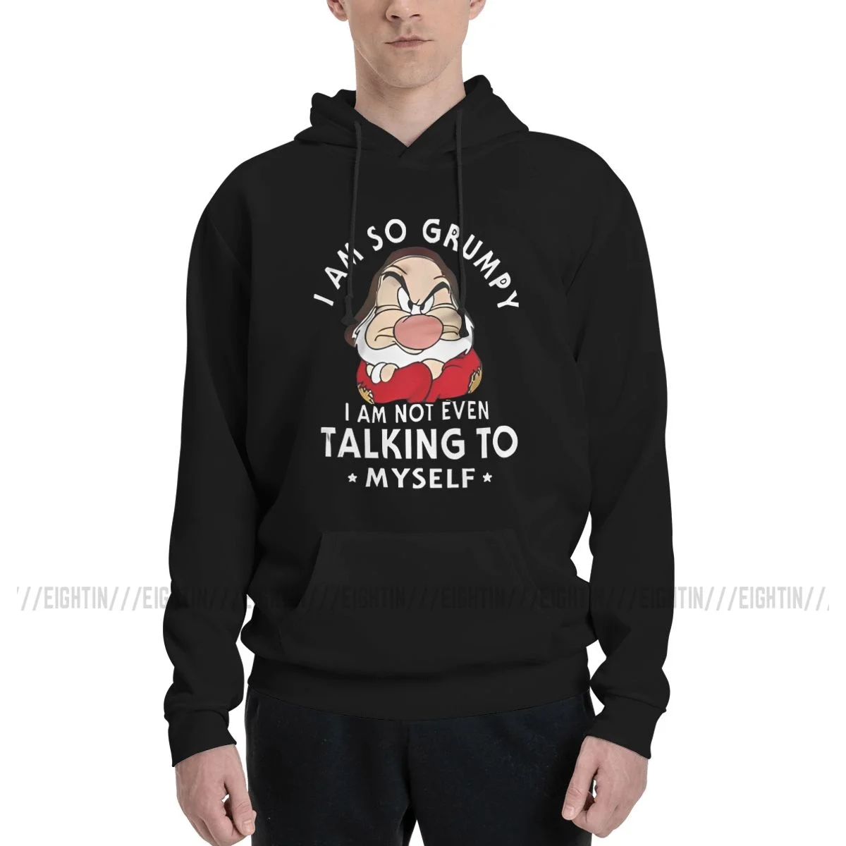 I Am So Grumpy I Am Not Even Talking To Myself Grumpy Dwarf Hoodie Men's High Quality Sweatshirt Autumn Oversized Pullovers