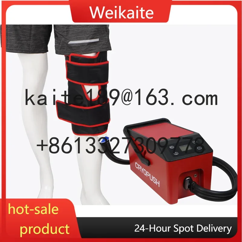 Freeze push ice compression pulse cold therapy machine system for postoperative recovery of knee, ankle, and leg sports injuries