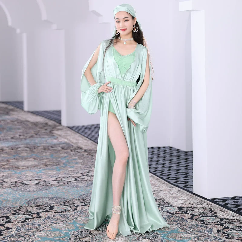 Conjunto de traje de danza del vientre Oriental, bata de seda Folk Muwashahat, vestido de danza del vientre para actuación de mujer, Ropa de baile