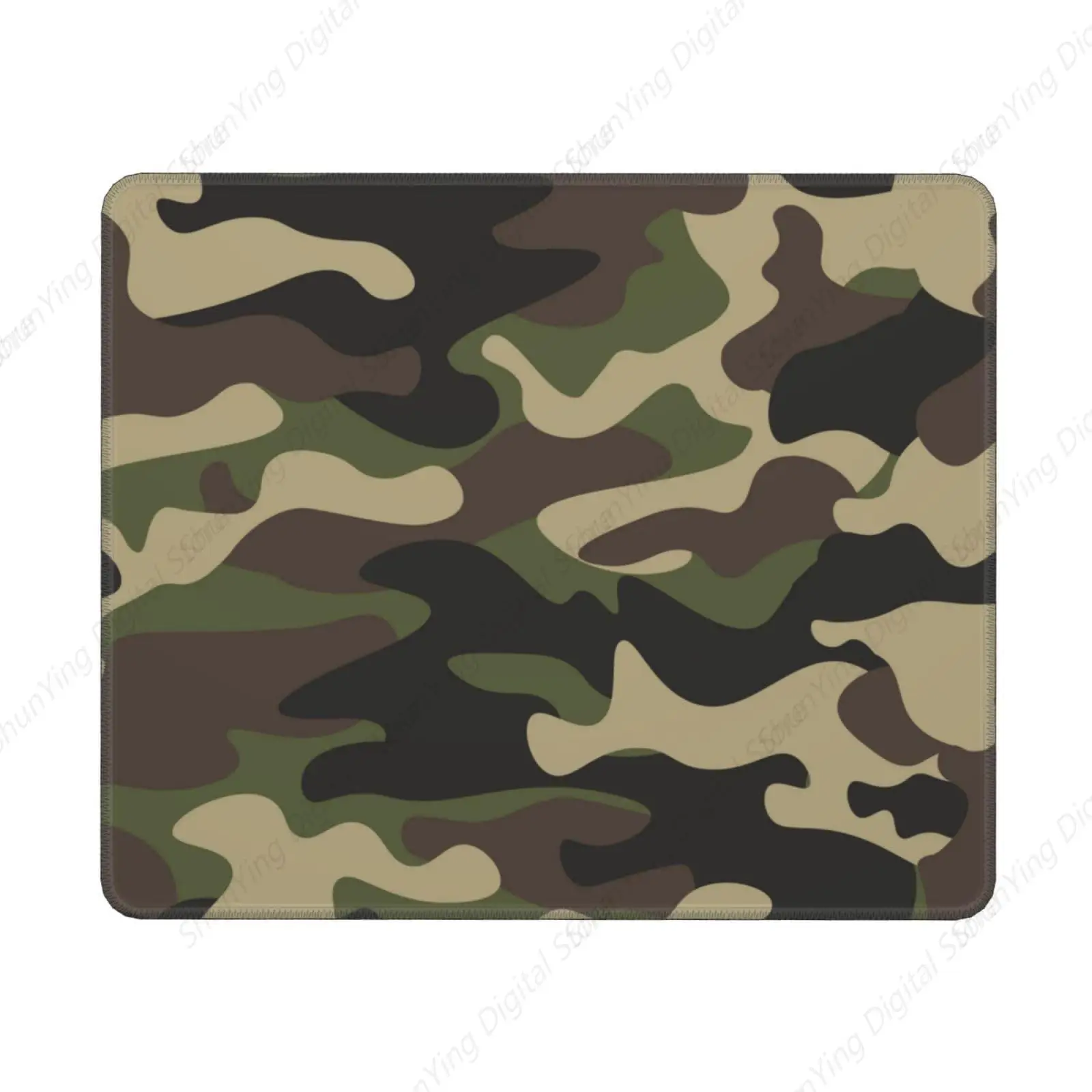 Military Style Mouse Pad Gaming Mouse Pad Square Table Pad Sewn Edges Suitable For Home Offices 8.6 X 7 Inch