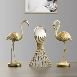 Resin Flamingo Decorative Figurines Collectible Decoration Gift Yard Ornaments Living Room Office Wedding Party Home Ornaments