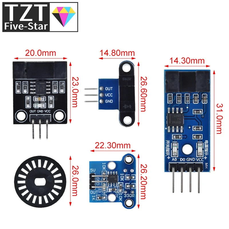 Photoelectric Beam Speed Sensor Module 3.3V-5V Slot-Type Optocoupler Tacho-Generator Counter For Arduino/51/AVR/PIC Diy Kit