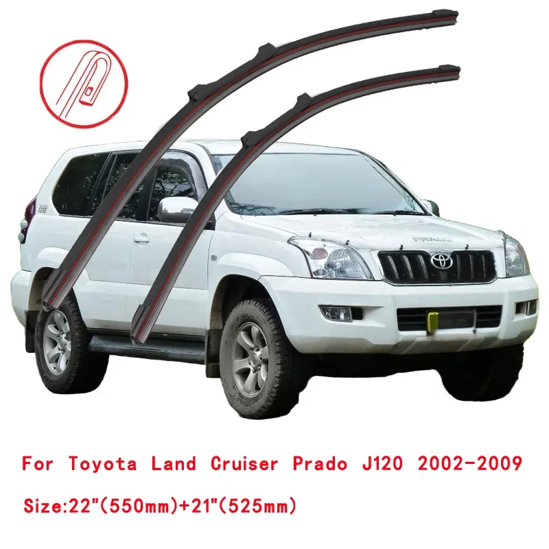 For Toyota Land Cruiser Prado J120 120 2003~2009 Front Windscreen Windshield Wipers Car Accessories 2004 2008 Car Wiper Blade