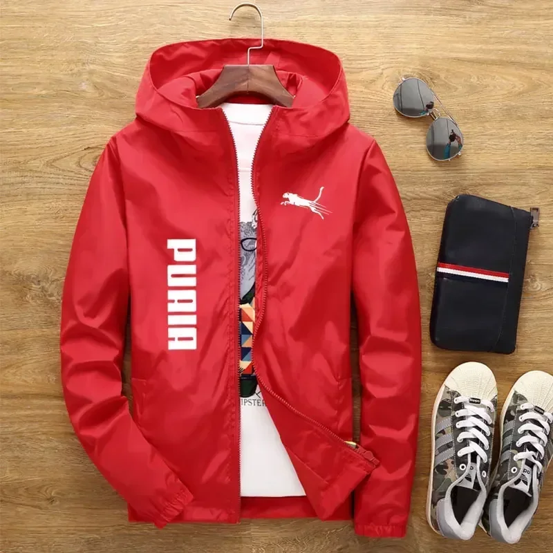 

Men's Outdoor Thin Casual Windbreaker, Hooded Windbreaker, Windproof Men's Jacket, Zipper Overcoat