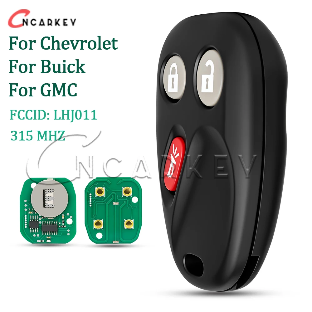 LHJ011 315Mhz Remote Key Fob For Chevrolet Equinox Tahoe Avalanche Silverado For Buick For GMC for Hummer for Torrent for Saturn