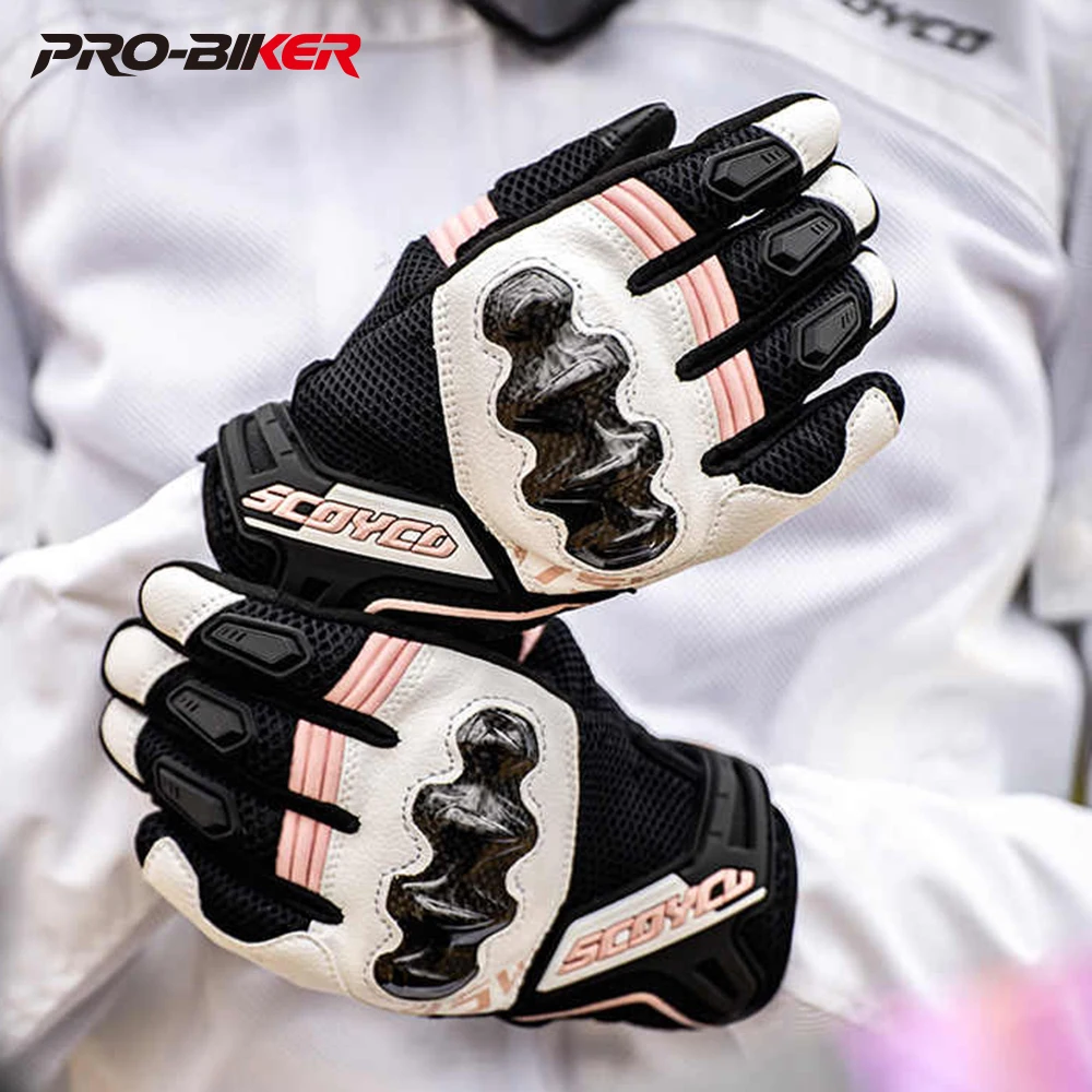 

SCOYCO Motorcycle Gloves Men Women Breathable Anti-fall Luvas Motocross Riding Gloves Racing Moto Touch Screen Guantes