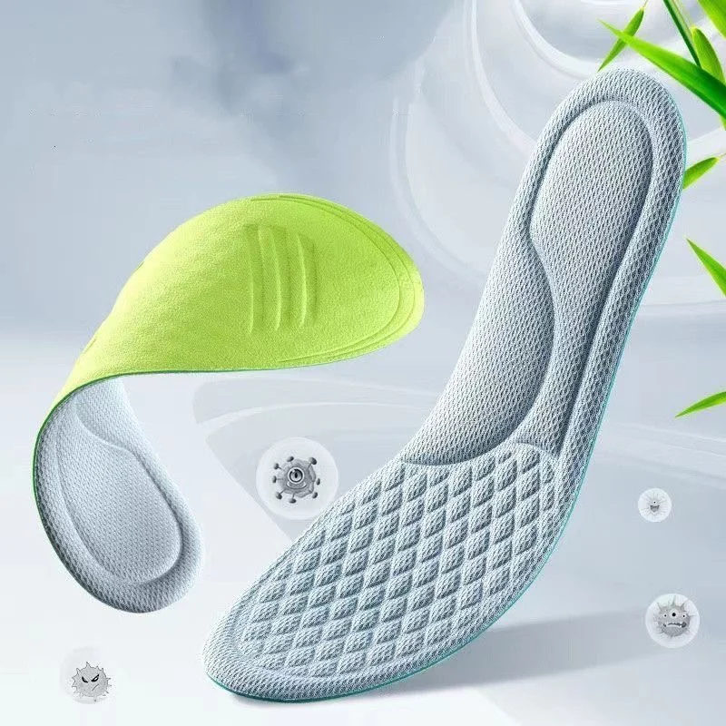 2/10pcs Unisex Soft Memory Foam Orthopedic Insoles Breathable Deodorizing Shoes Sports Anti-sweat Antibacterial Shoe Accessories image 6