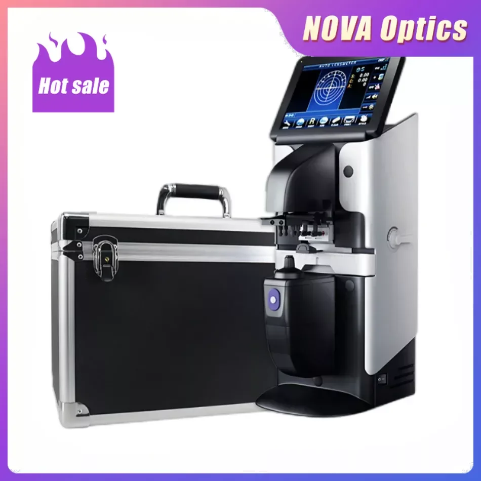 Nova JD-2600A Lensometer 7'' Lcd Touch Screen Digital Automatic Focimeter Auto Lensmeter with PD UV Printer with Suitcase