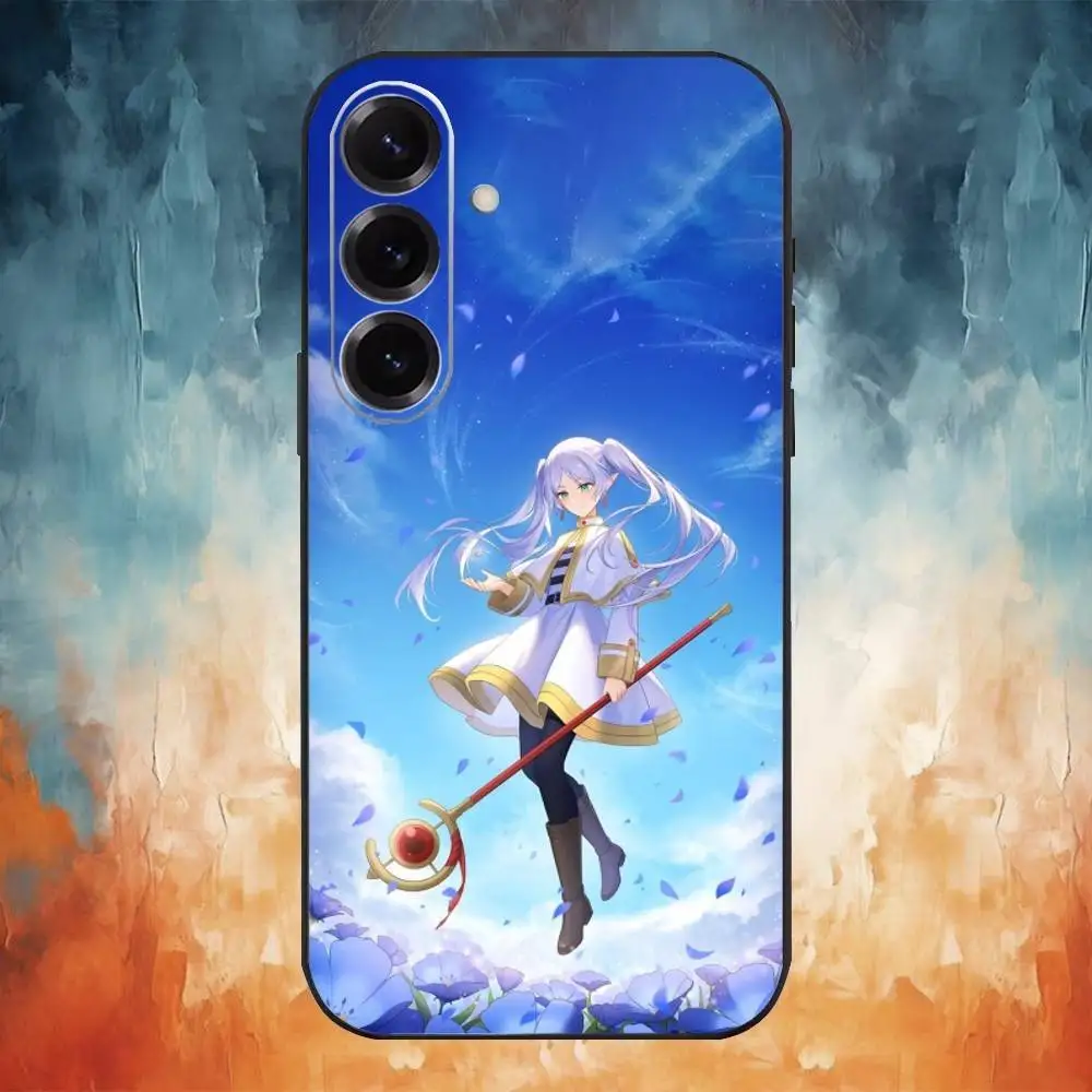Custodia per telefono S-Sousou No F-Frieren per Samsung Galaxy A73, A72, A71, A70, A53, A52, A51, altre cover nera morbida