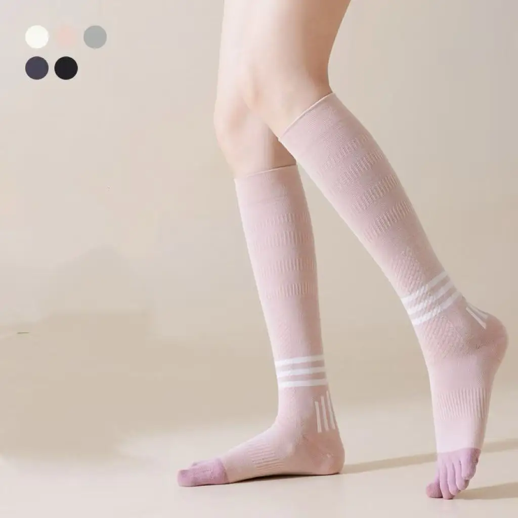 

Весенне-осенние спортивные носки-леггинсы до середины икры с пятью пальцами, антибактериальные, для женщин, для школы, на День святого Валентина