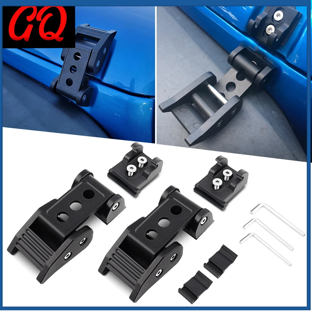 

for Jeep JK Hood Catch Latches Clamp Hood Bonnet Fastener for Jeep Wrangler JK JKU 2007-2018 Hood Latches Lock Catch Kit Black