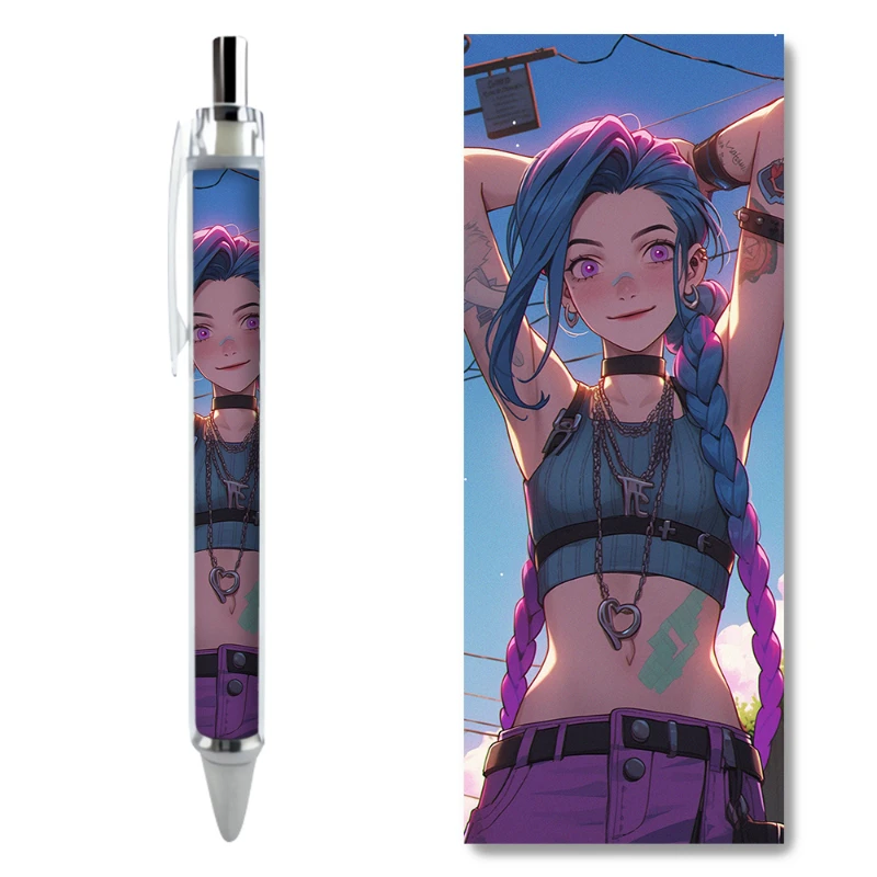 2/4PCS League of Legends Jinx Character Gel Pens Hot-selling Game Character Decoration Student Holiday Gifts School Supplies