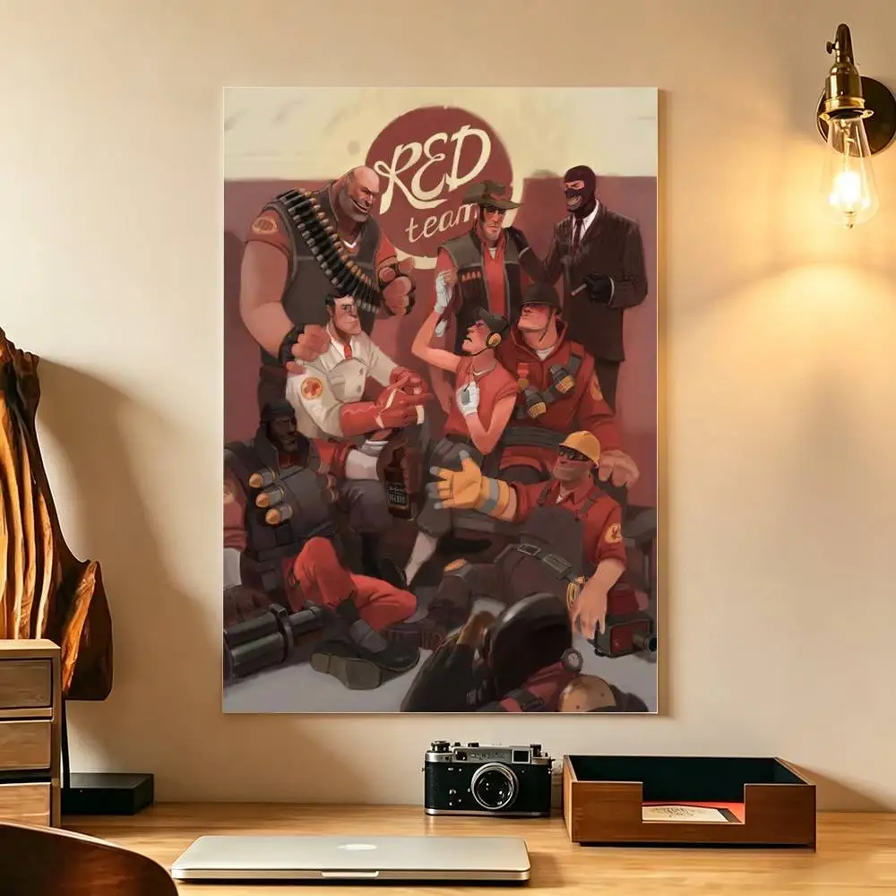 Scout Medic Team Fortress TF2 Poster High Quality Dorm Living Room Aesthetic Wall Decoration Painting Stickers Gift