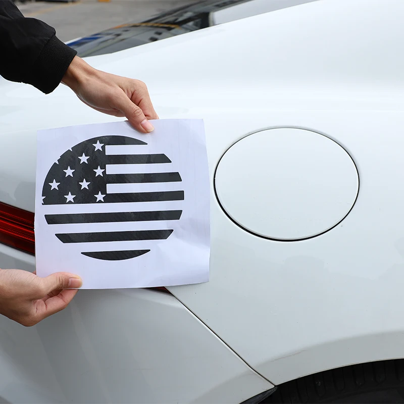 

Fuel Tank Cap Sticker For Jaguar F-TYPE 2013-2022 Car Decalds American flag Graphics Vinyl Decor Cover Covering Film 163*184mm