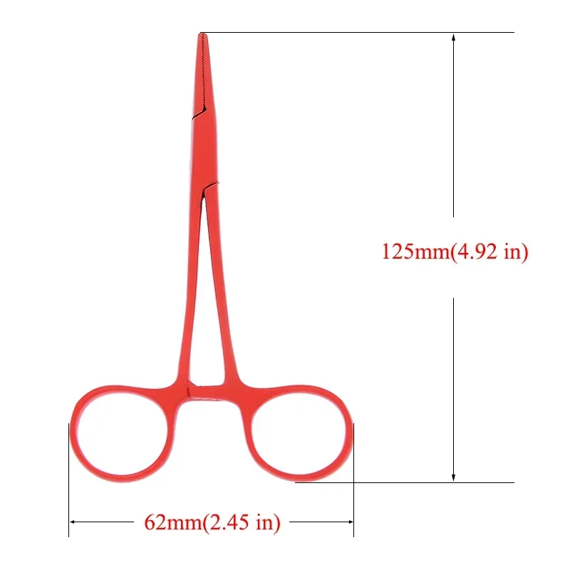 스트레이트 커브 스테인리스 클램프, 외상 지혈제, 컬러 그루밍 수의학 도구, 수술 상처 청소에 적합