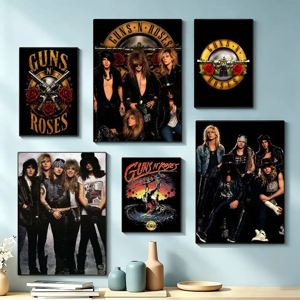 G-Guns N R-Roses Poster High Quality Dorm Living Room Aesthetic Wall Decoration Painting Stickers Gift