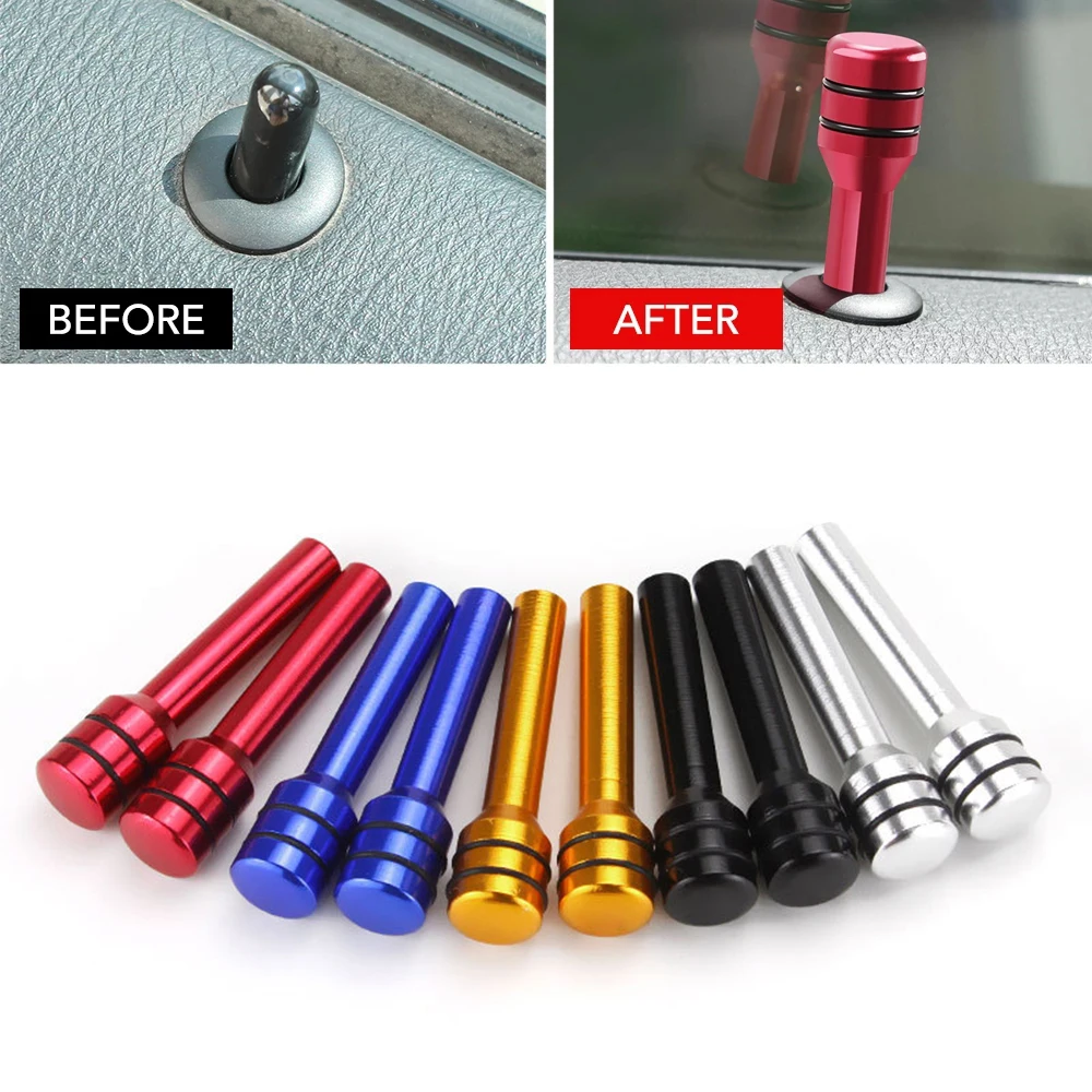 2Pack Car Alloy Door Lock Pins Lock Pin Screw Knob for Chrysler 300c 300 sebring pt cruiser tow