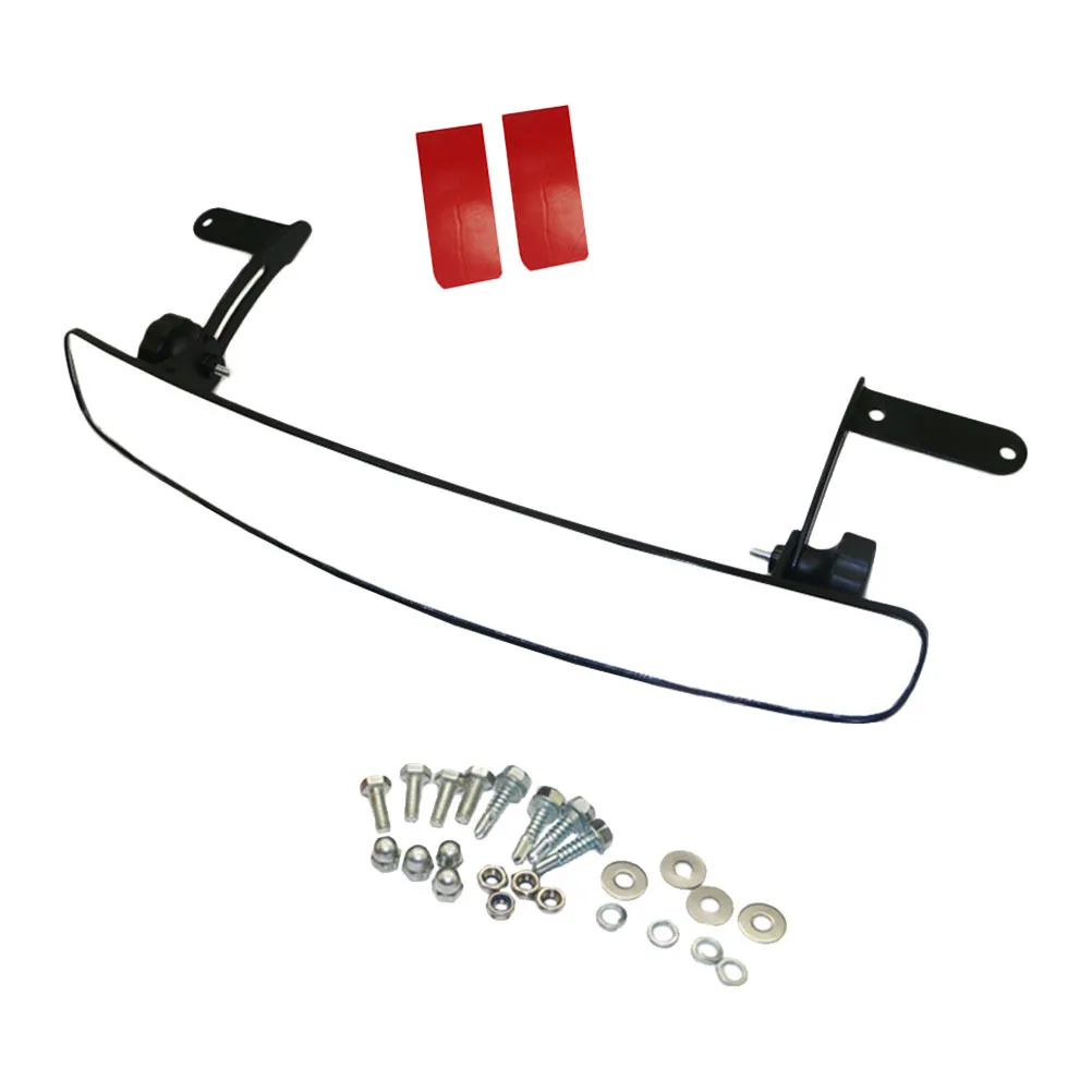 1 مجموعة مرآة الرؤية الخلفية للسيارة لعربة الجولف تركيب مستقر المهنية زاوية واسعة الزجاج ABS مرآة الرؤية الخلفية رؤية واضحة #5