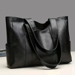 Vintage Ladies Bag Large Capacity Handbag , Vintage Plain Shoulder Bag , Ladies Commuter Casual Handbag