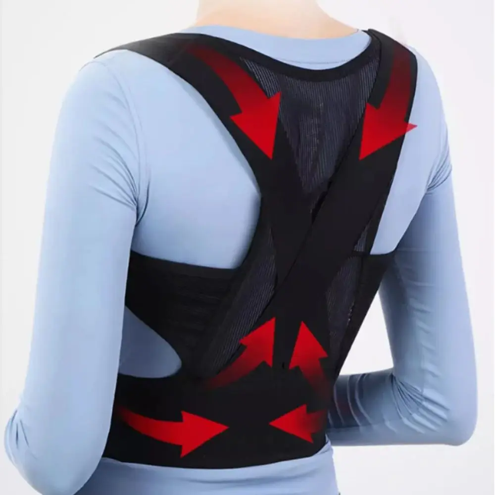 With Straps Anti Hunchback Posture Corrector Invisible Design Spinal Sitting Hunchback Corrector Chest Forward Tilt Bent Waist