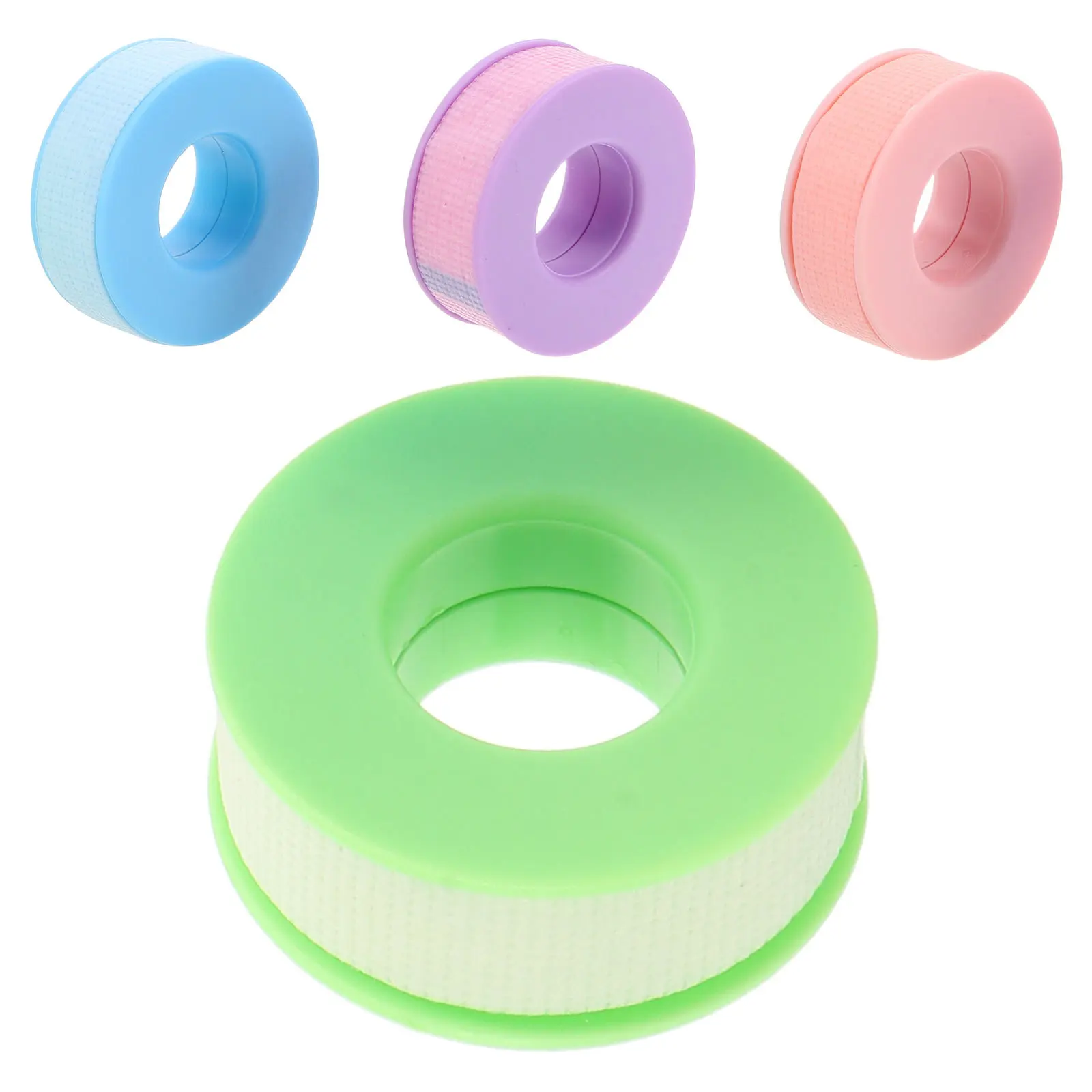 

4pcs 4 Rolls 1.25Cm Wide Silicone Gel Eyelash Tape Breathable Micro-Porous Lash Extension Supplies Multicolor Sensitive Skin