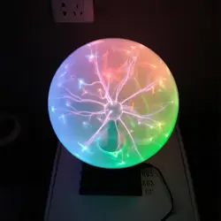 Christmas Party Sound Control Kids Toy Led Night Light Touch Glass 8 Inch Plasma Ball Lamp Amazing Bedroom Decor Unique