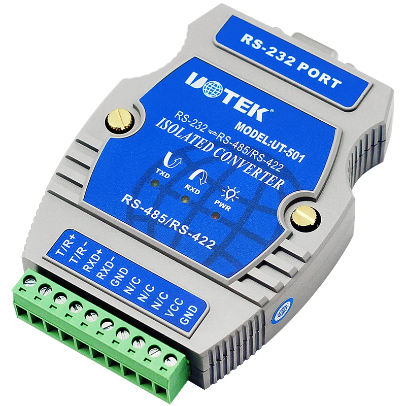 Industrial RS232 to RS485/422 Isolated Interface Converter Serial Adapter UOTEK UT-501 RTS