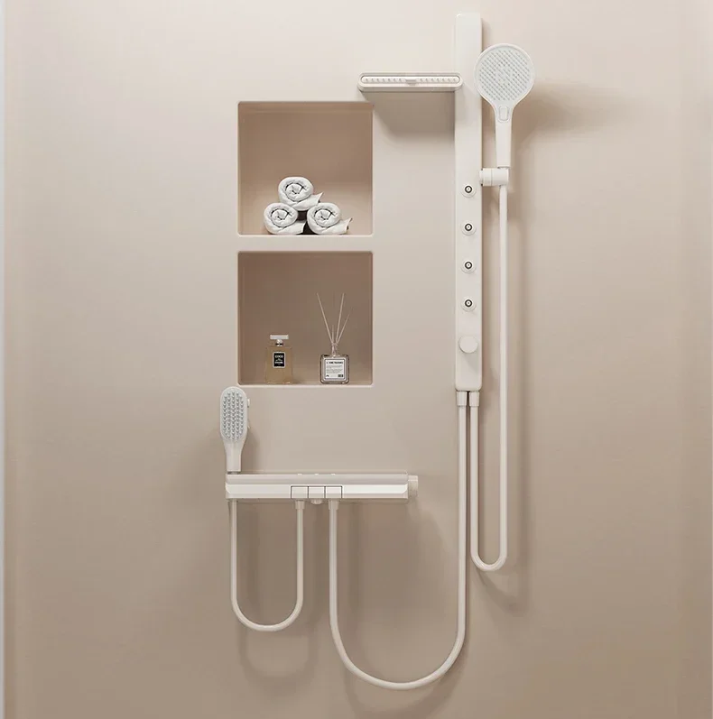 

Молочно-белый без распылителя, душевой набор для ванной комнаты, серый распылитель для талии и плеч, насадка для душа, ванна-бустер для квартиры, разделенный душ