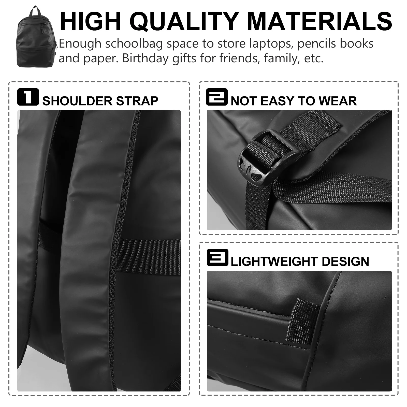 Versatile Computer Backpack Large Capacity Durable Water Resistant Bag for Travel Work School with Organized Storage Pockets