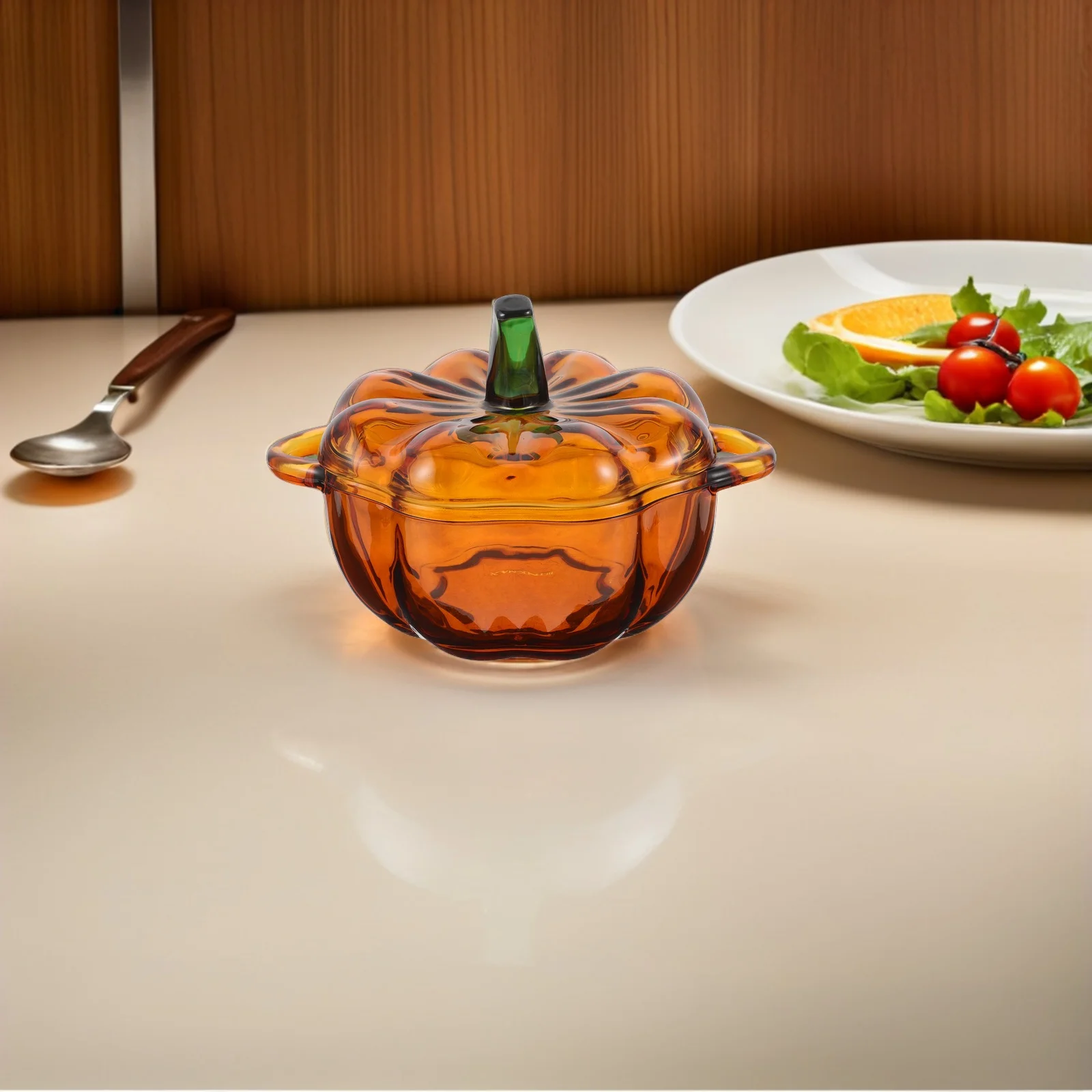 

Красочные стеклянные контейнеры для хранения банок с крышками, блюдо для фруктов, закусок, конфет, декоративная тарелка