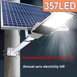 357LED Powerful Outdoor Solar Street Light 6500K IP65 Waterproof 4000/3000mah Street Light For Garage Garden Wall Lamp