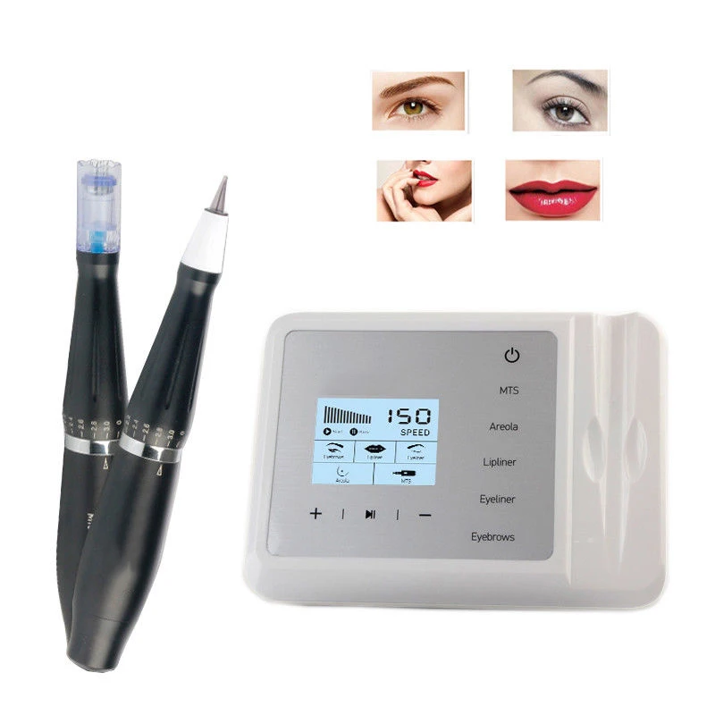 50W Eye Brow Lip Rotary Pen Permanent Makeup Tattoo Machine MTS PMU System With V9 Tattoo Needle