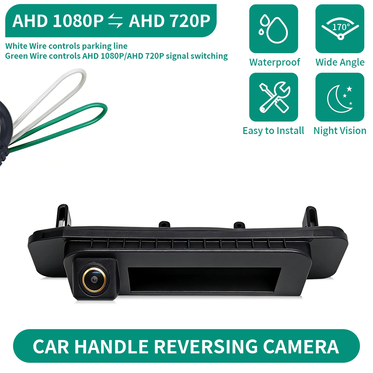 

AHD 1080P Vehicle Rear View Trunk Handle Camera for Mercedes Benz C Class CLA W205 W117 Waterproof Night Vision Backup Camera