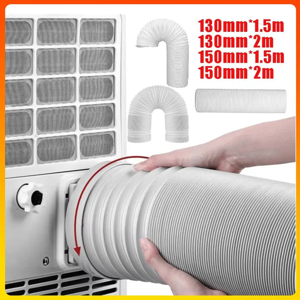 130 150mm Duct Extension Pipe Telescopic Flexible Mobile Air Conditioner Exhaust Hose Accessories Vent Hose 1.5/2M
