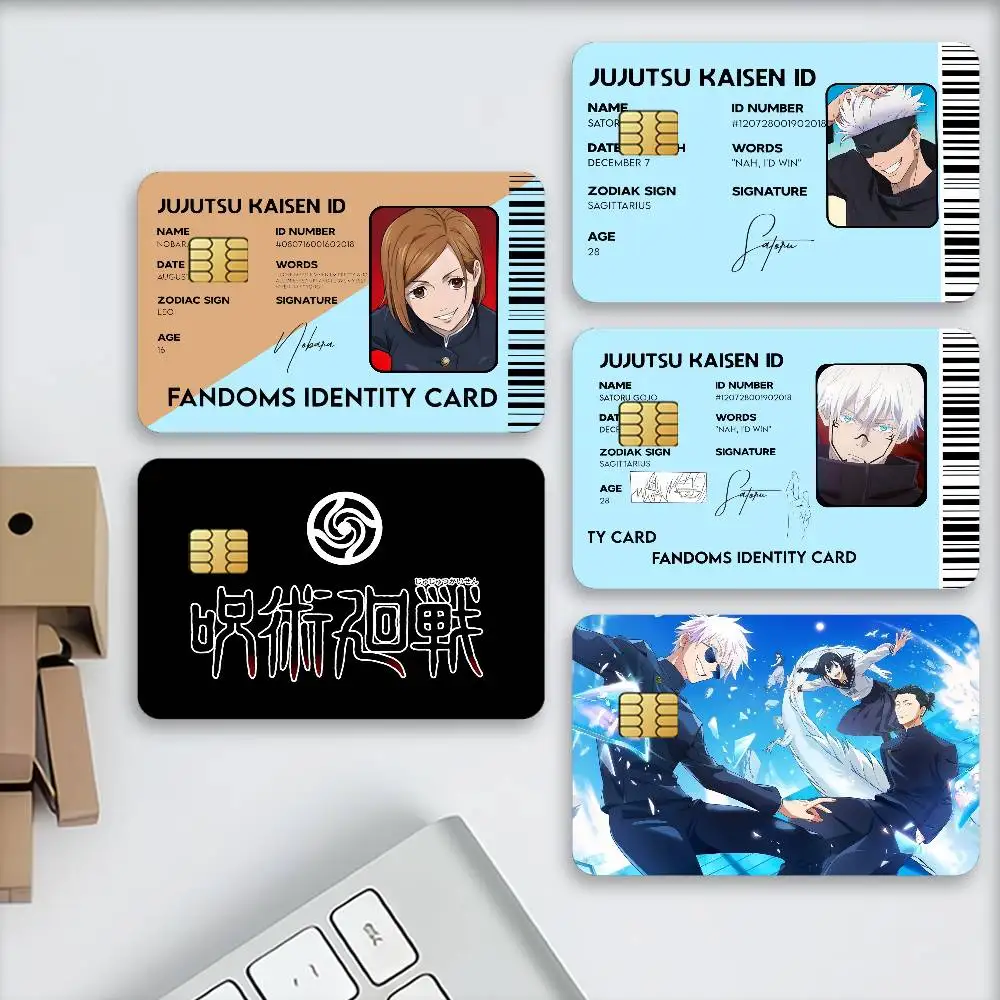 Comic J-Jujutsu Kaisen Laser Card Stickers For Transit Cards And Student IDs With Travel Commute