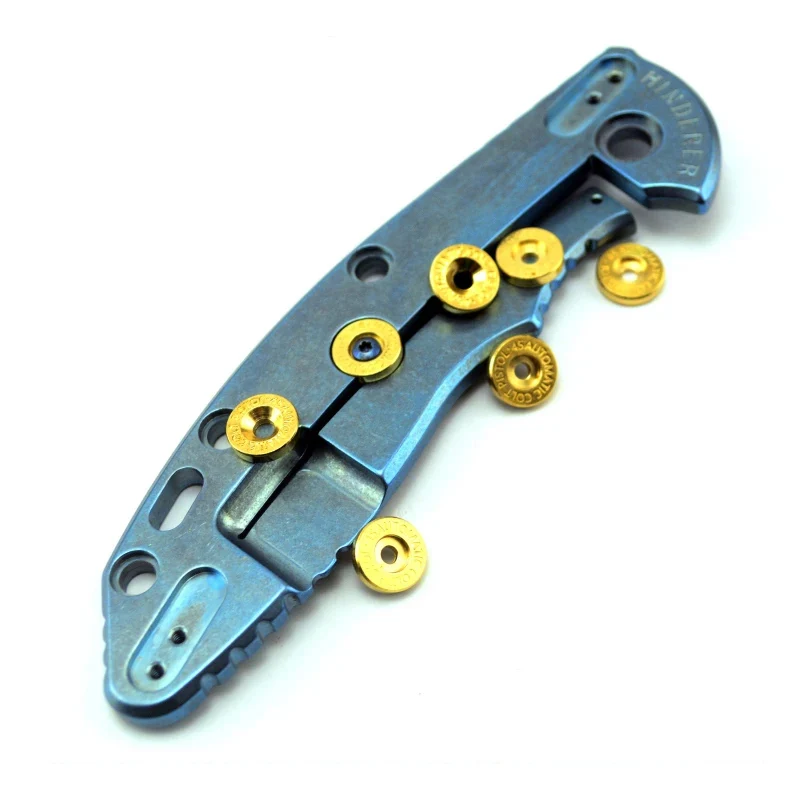 Imagem -02 - Titanium Alloy Screw For Thumb Pusher Brass Knife Lockbar Estabilizador Rick Hinderer Xm18 Strider Smf Sng Zt0620 Zt0562 Esmeralda