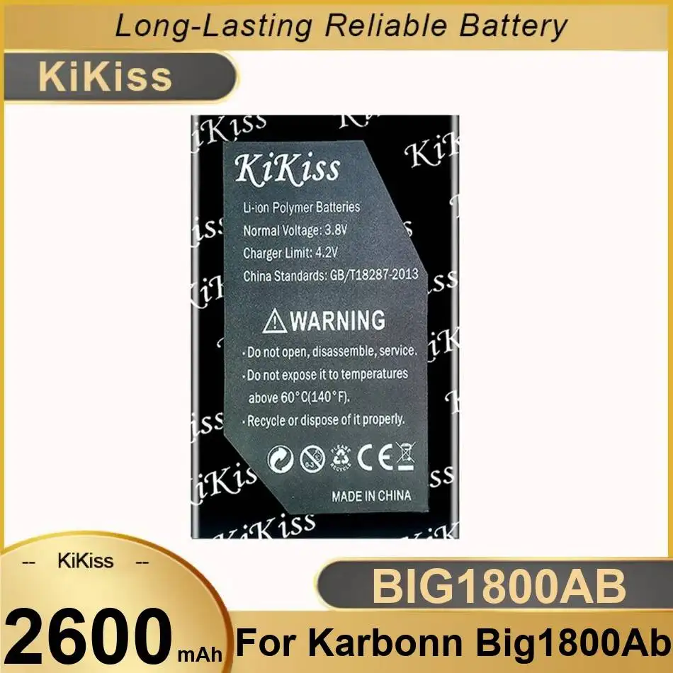 

Премиум-аккумулятор 2600 мАч для мобильного телефона Karbonn BIG1800AB, стабильная работа