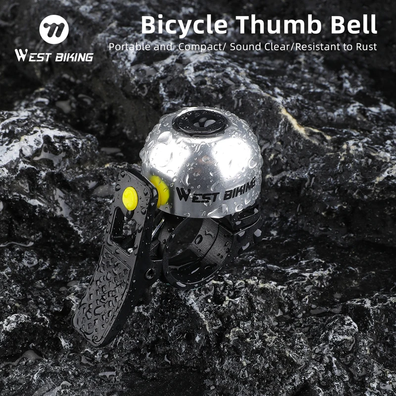 غرب ركوب الدراجات دراجة الإبهام جرس خفيفة حلقة MTB الطريق دراجة المقود القرن سبائك الألومنيوم الطريق دراجة أجراس المحمولة الدراجات جرس