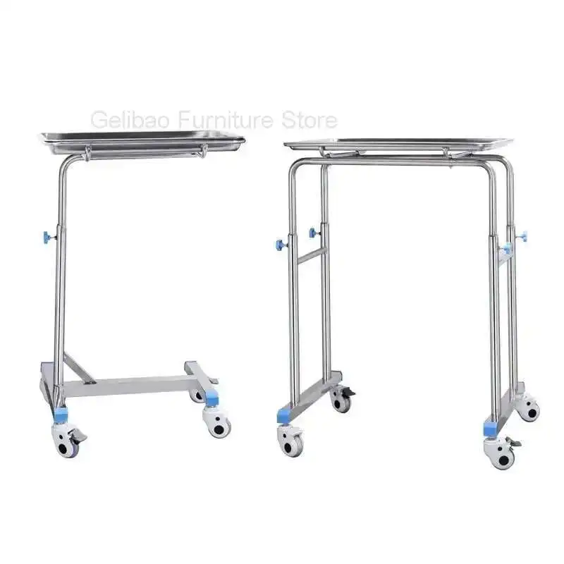 

Thickened Stainless Steel Salon Trolley Medical Rack Barber Shop Hospital Surgery Trolley Beauty Salon Auxiliary Professional