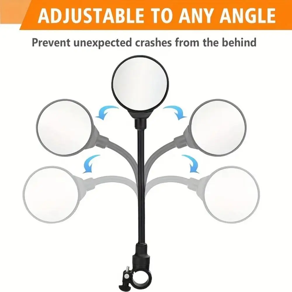 Bicycle Handlebar RearView Mirrors Bike Adjustable 360° Rotate Wide Angle Rearview Mirror MTB Road Bike Bicycle Accessories image 2