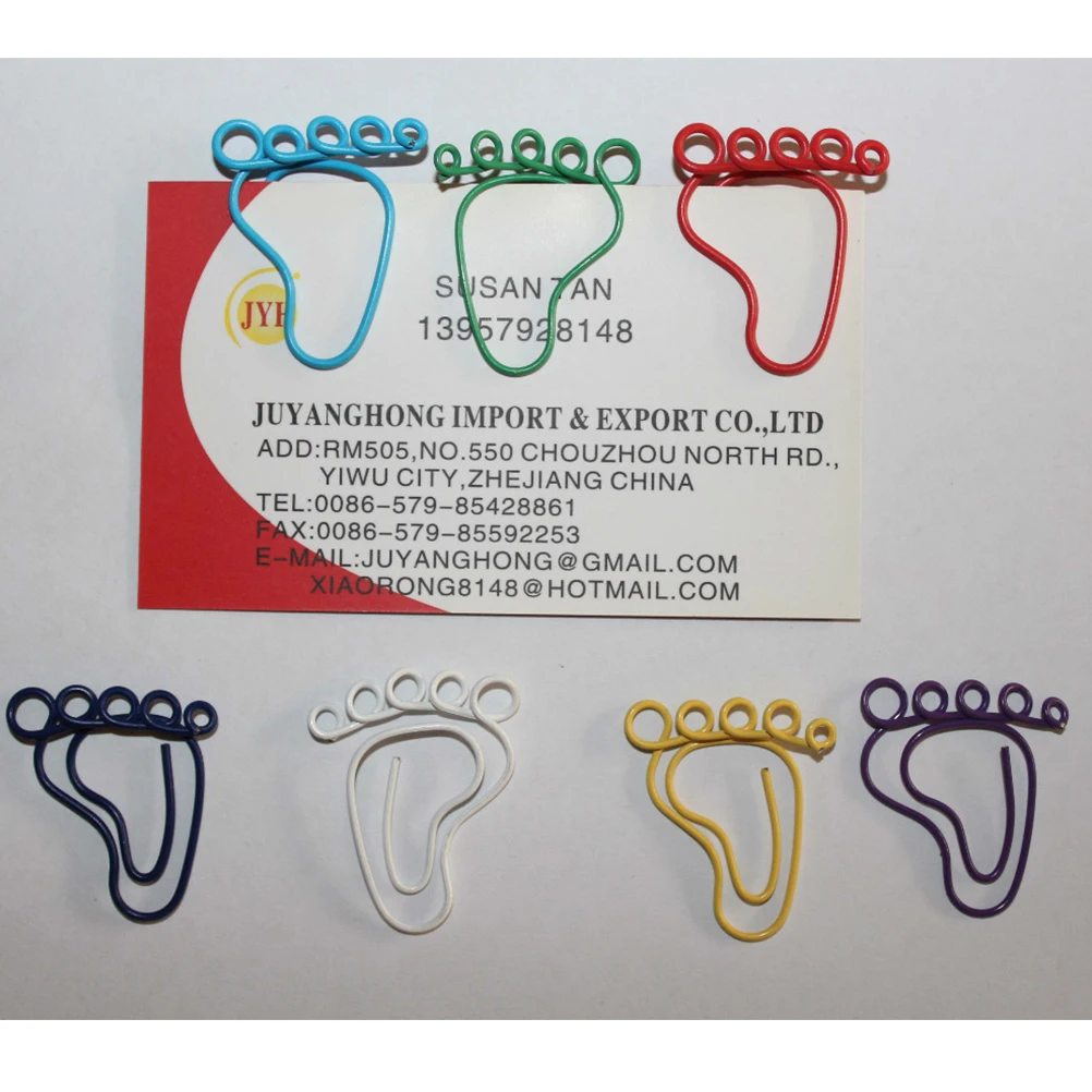 24 Pcs Paper Clip Mini Clips Wooden Stationery Metal Shape Valentines Day Card Cute Office