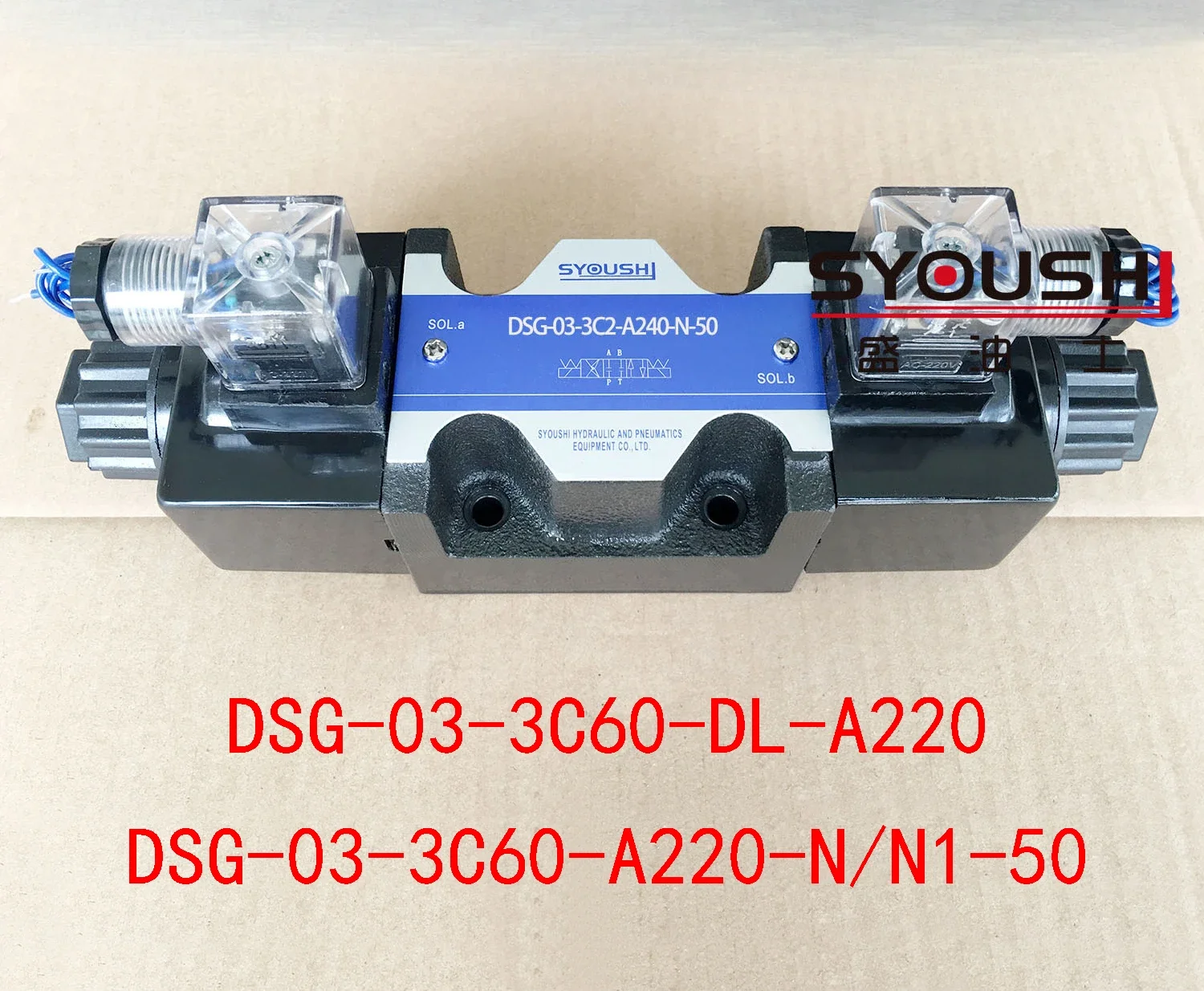 

Electromagnetic directional valve DSG-03-3C60-DL-A220, DSG-03-3C60-A220-N/N1-50 in stock