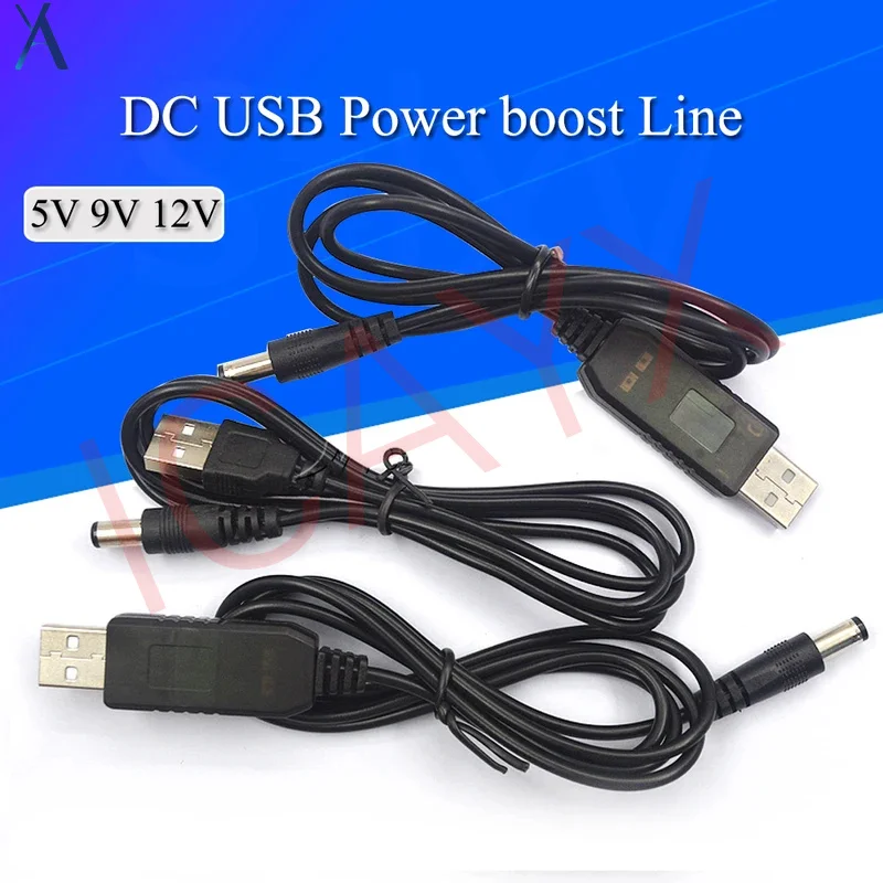 

USB Power Boost Line DC 5V to DC 9V / 12V Step UP Module USB Converter Adapter Cable 2.1X5.5MM Plug