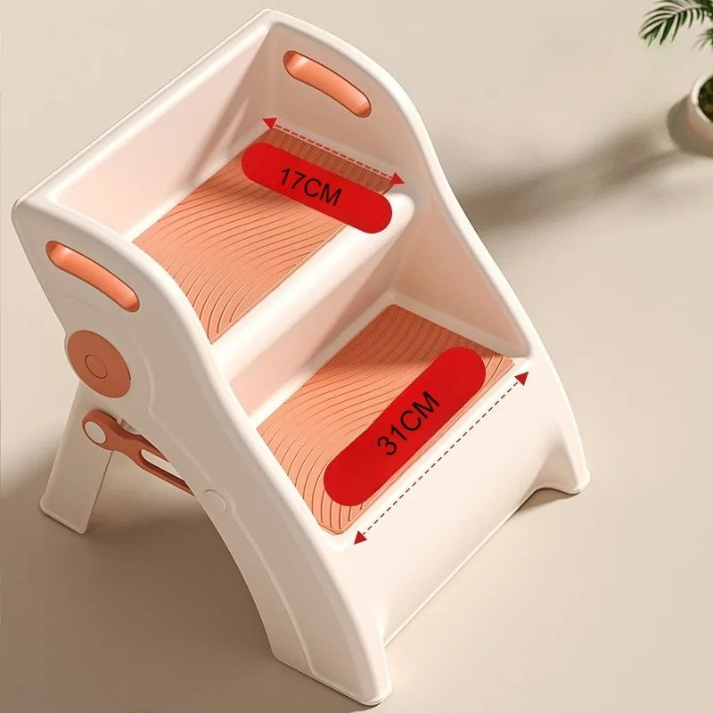 Folding Children Ladder Stools Portable Modern Footrest Plastic Aesthetic Footstool Home Room Interior Small Kids Furniture