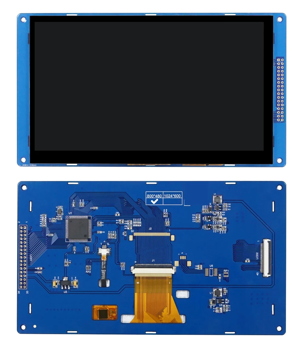 2025 رائجة البيع متعددة اللمس 7 بوصة 800x480 8080 MCU عرض 16bit/8bit واجهة متوازية TFT وحدة LCD لوحة شاشة لمس Displa