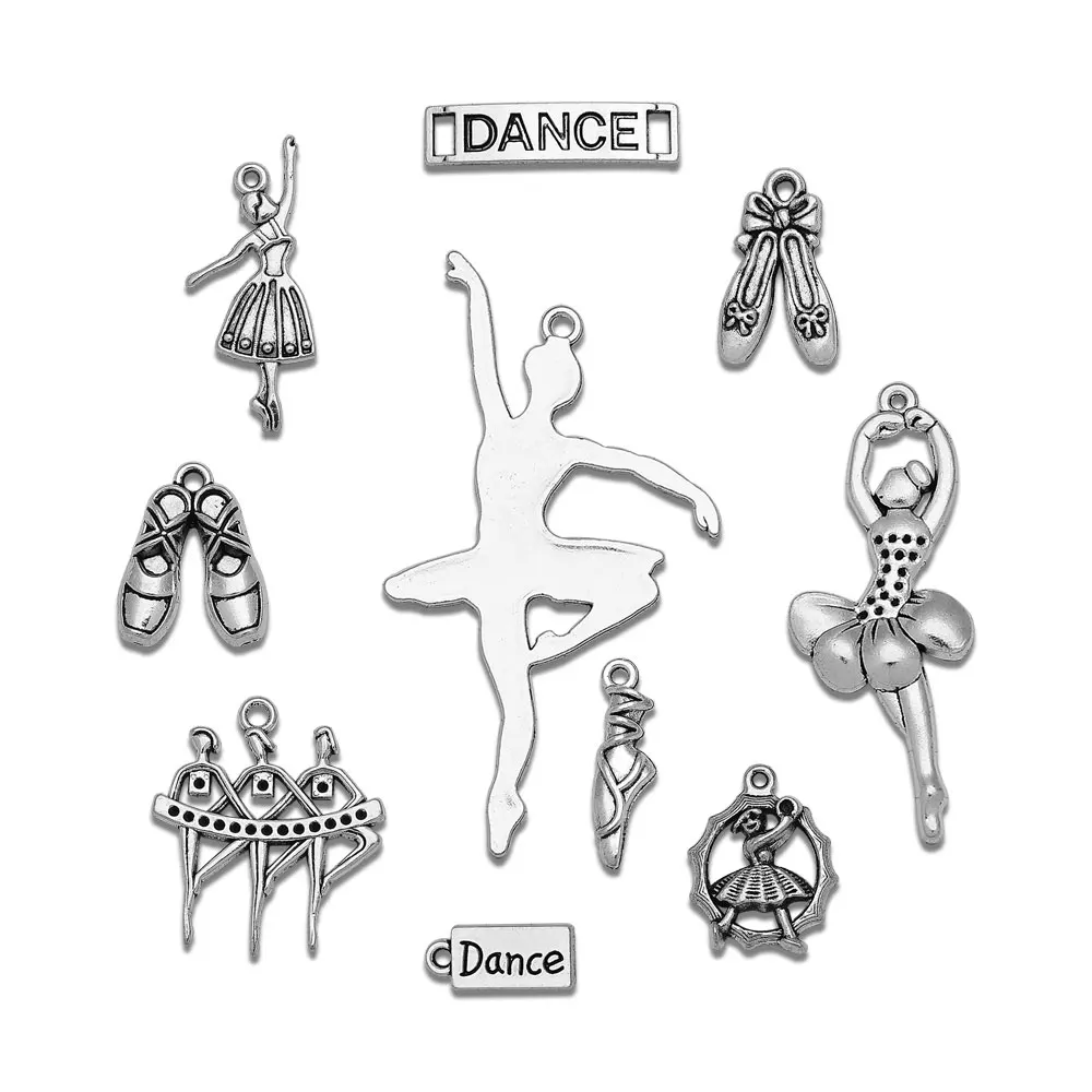 Dance Girl Ballet Shoe Charms Dancer Pendants For Diy Earring Jewelry Making Findings Supplies Accessories