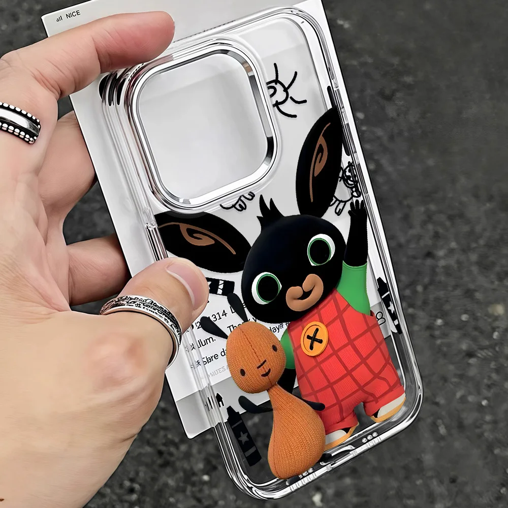 Cartoon Art Bing Bunnys Phone Case for IPhone 17 16e 16 15 14 13 12 11 Mini Pro Max X XR XSMAX 8 7 Air Plus Clear Soft Cover