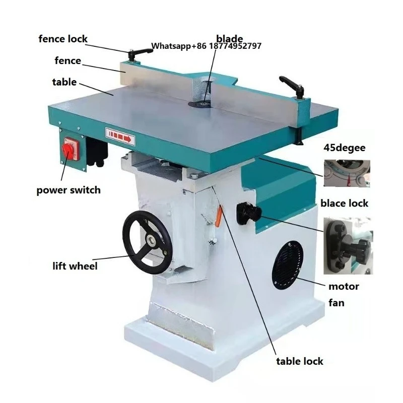 Multi Function Vertical Wood Router Machine Tilting Worktable for Cabinet Wood Profiling Work