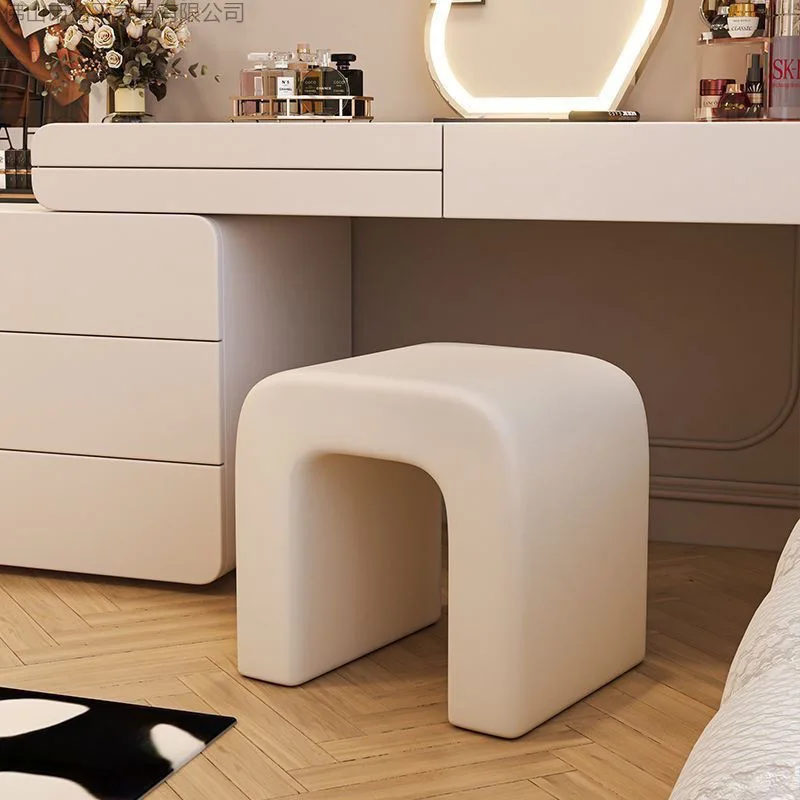 Cream style manicure stool, bedroom makeup chair, light luxury entrance stool, advanced sense, shoe change stool